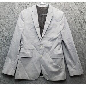 Express Blazer Jacket Womens Multi Pinstriped Fitted Polka Dot Lined Notch Lapel